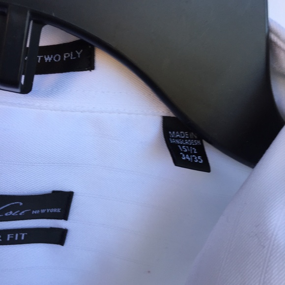 Kenneth Cole stripe button dowTwo Ply 15 1/2 34/35 - Picture 5 of 8